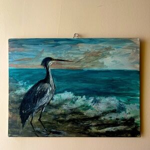 Blue Herring Flat Canvas Painting